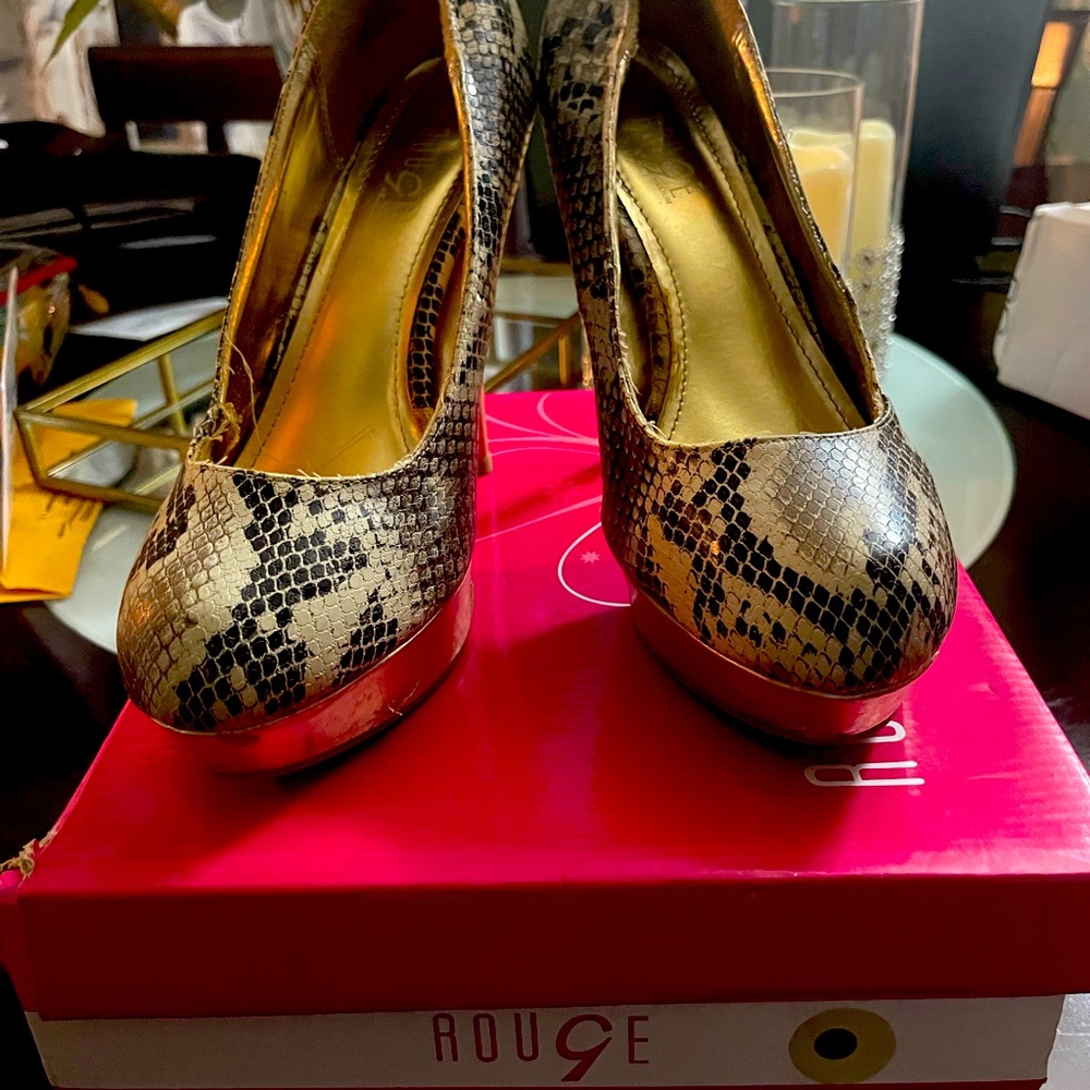 Beautiful snakeskin platform shoes
